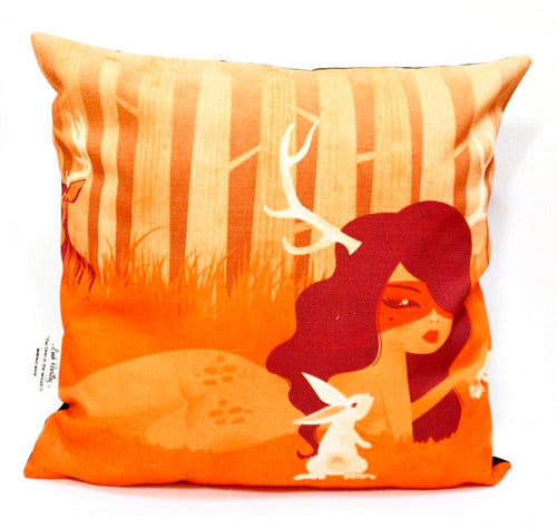 BOB HUB cushion cover - Deer in the woods VELVET