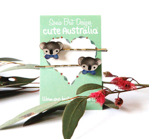 Cute Australia koala club hair slides
