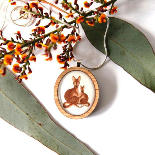 Cute Australia Wallaby Necklace