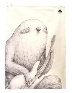 BOB HUB tea towel - Bass Sloth