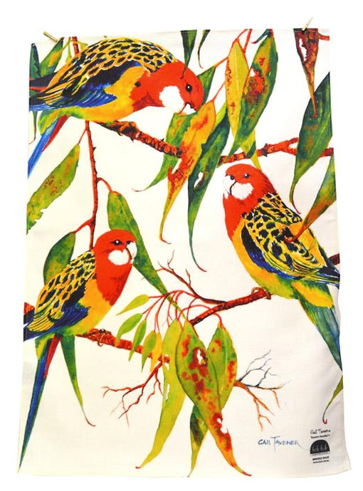 BOB HUB tea towel - Eastern Rosellas