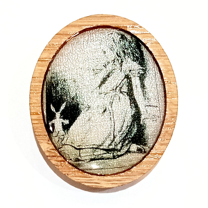 Sonia Brit Resin brooch - Alice & White Rabbit