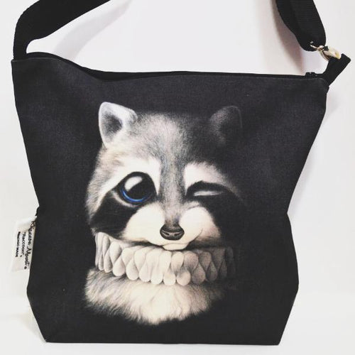 BOB HUB satchel bag - Rhiannon Mowat - Raccoon VELVET