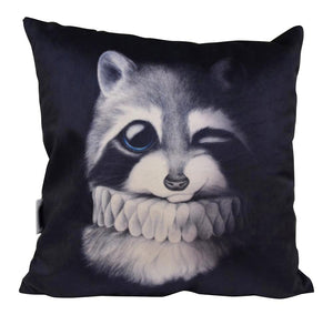 BOB HUB cushion cover (velvet) - Raccoon