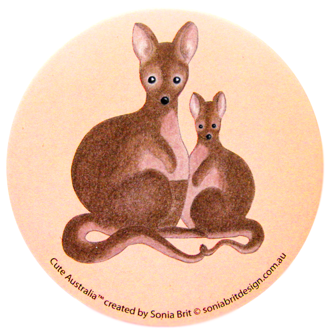 Cute Australia wallaby mirror