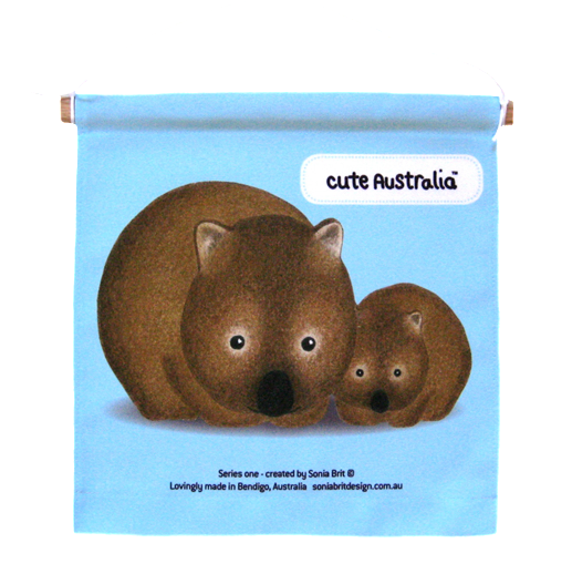 Cute Australia wombat wall hanging