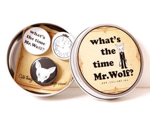Tin Badge set - Mr.Wolf